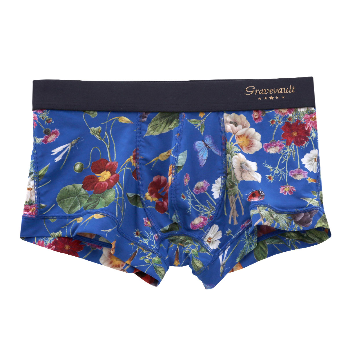 グレイブボールト Gravevault×SHIROHATO 別注 限定カラー FLORA ローライズボクサーパンツ SML 3050971 フローラ(BU-ブルー-S)