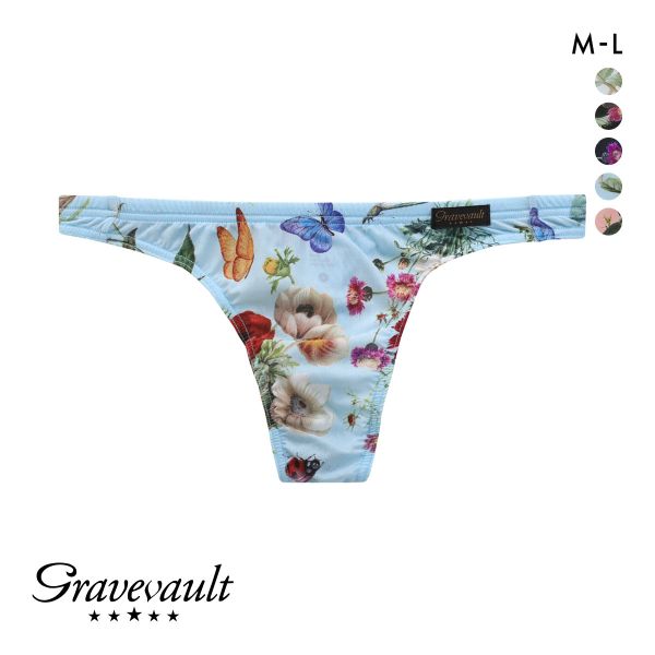 グレイブボールトGravevault フローラプリント Tバック