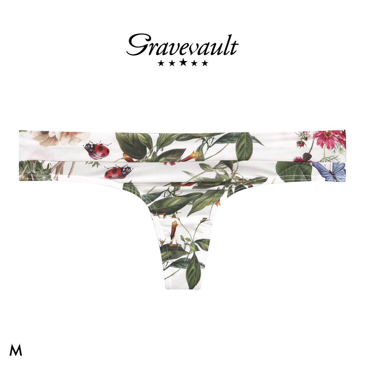 グレイブボールト FLORA Thong Tバックショーツ レディース ソング タンガ ペア Gravevault(WH-ホワイト-M)