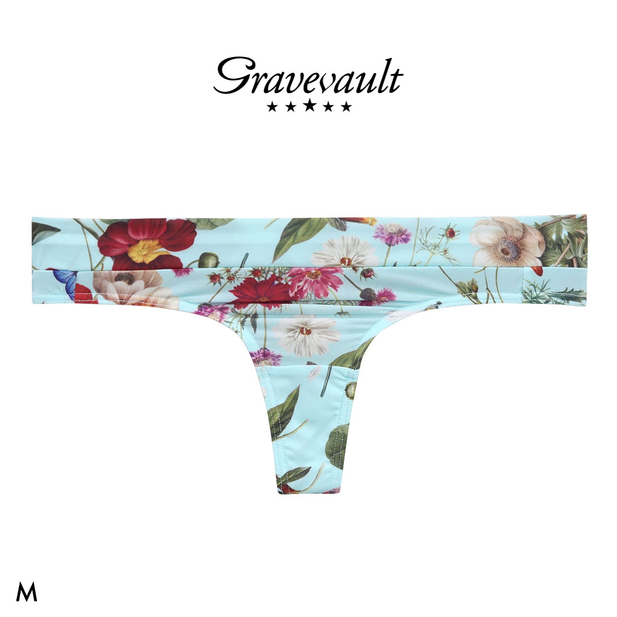 グレイブボールト FLORA Thong Tバックショーツ レディース ソング タンガ ペア Gravevault(LBU-薄ブルー-M)