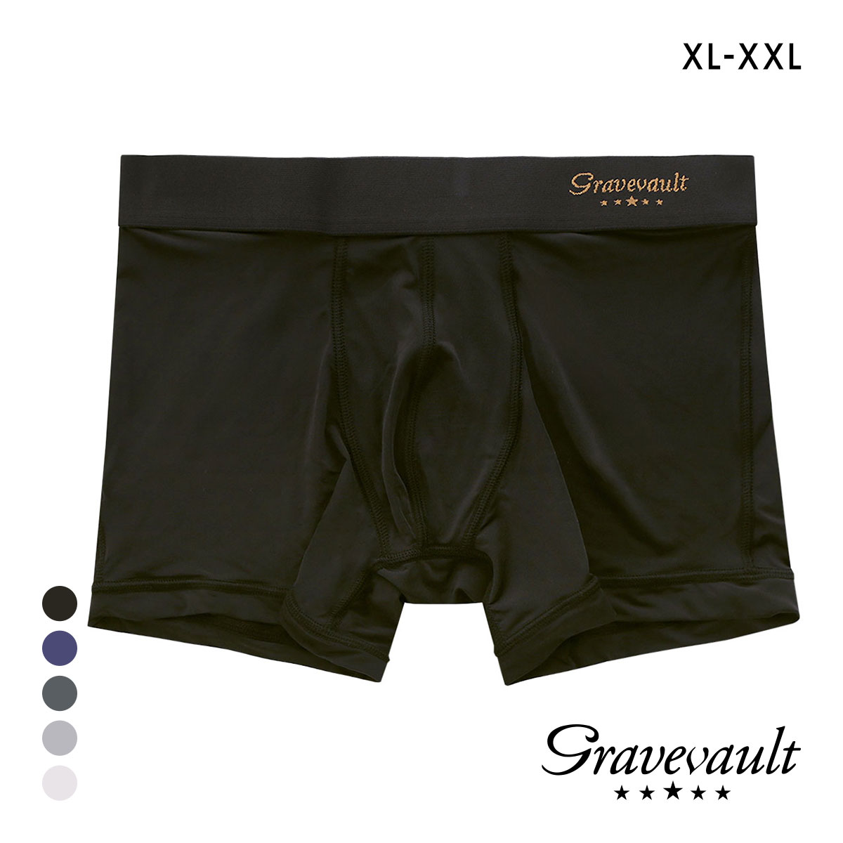 グレイブボールトGravevault PLAIN ショートボクサーパンツ XL XXL 3051002(BK-ブラック-XL)