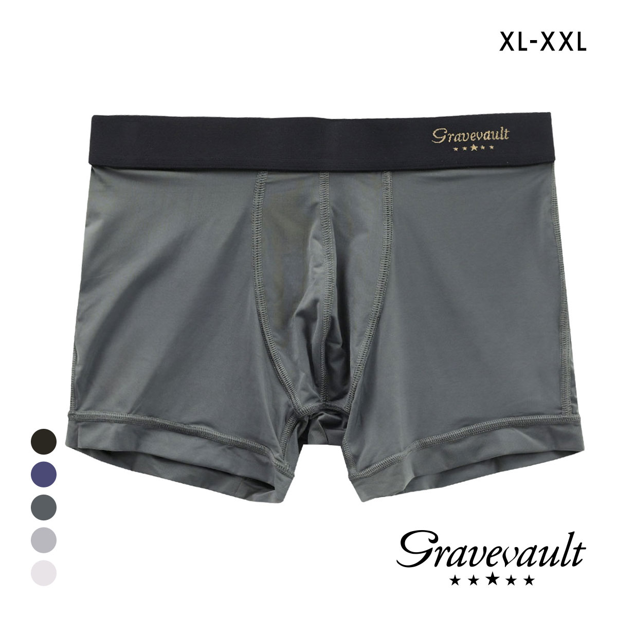 グレイブボールトGravevault PLAIN ショートボクサーパンツ XL XXL 3051002(DGY-濃グレー-XL)