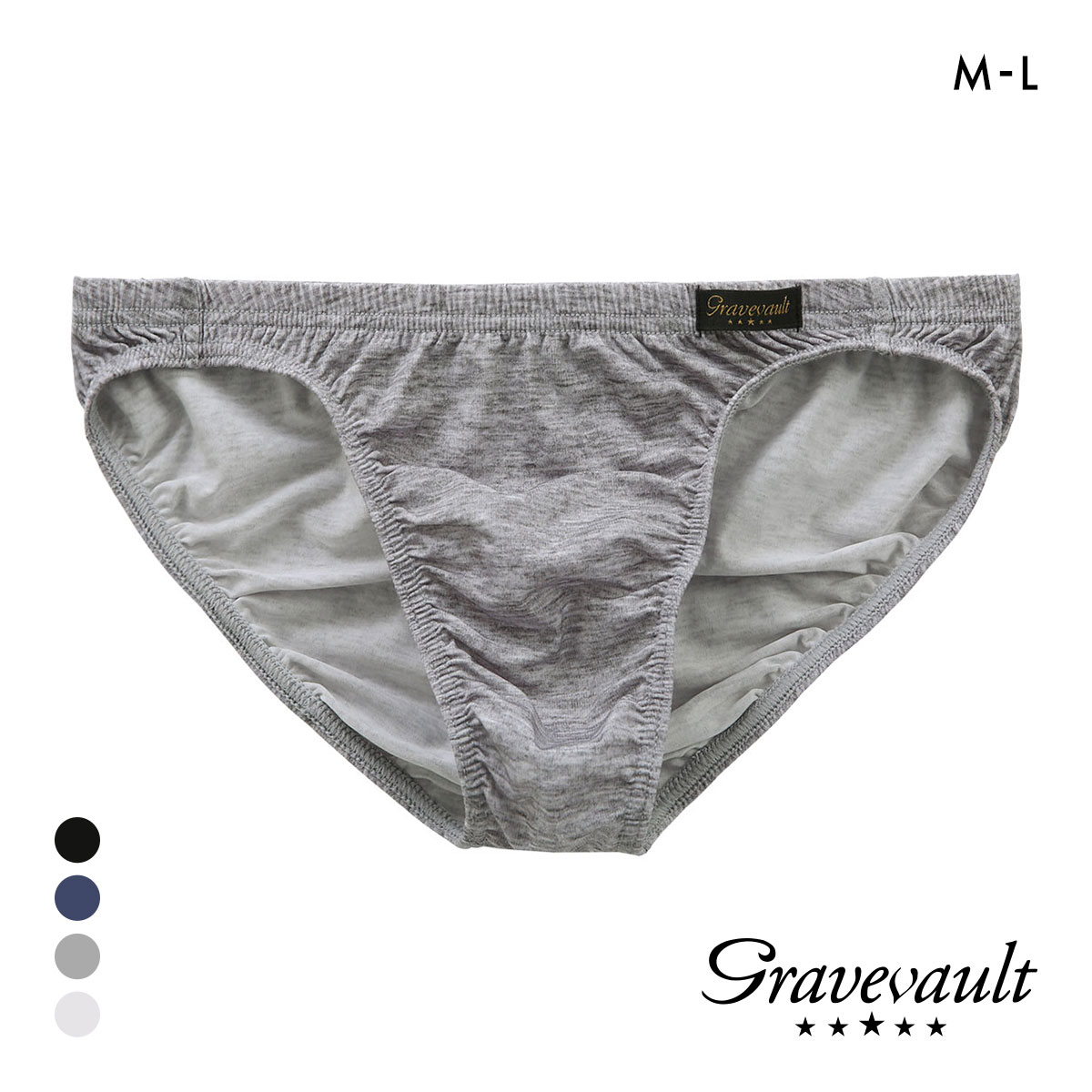 グレイブボールトGravevault PLAIN ビキニ ブリーフ ML 3051005(HGY-杢グレー-M)