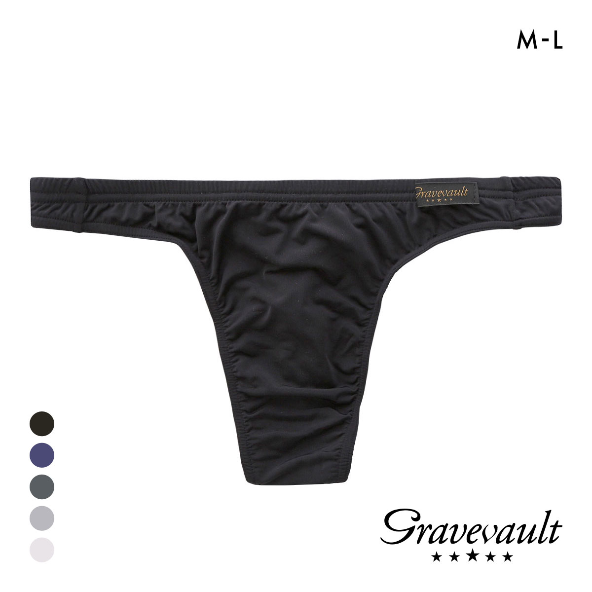 グレイブボールト Gravevault PLAIN ビキニ Tバック 前閉じ ML 3051006(BK-ブラック-M)