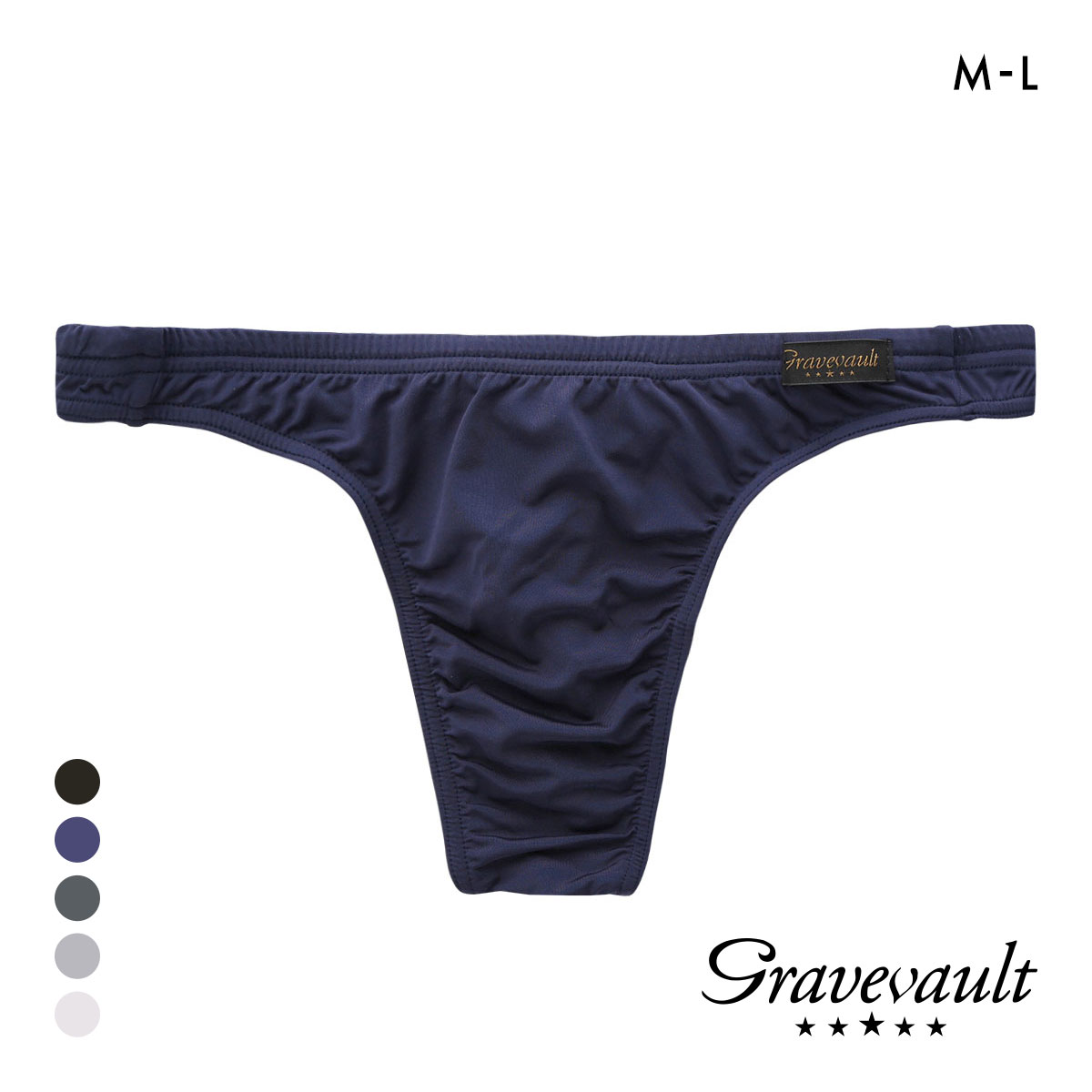 グレイブボールト Gravevault PLAIN ビキニ Tバック 前閉じ ML 3051006(NV-ネイビー-M)