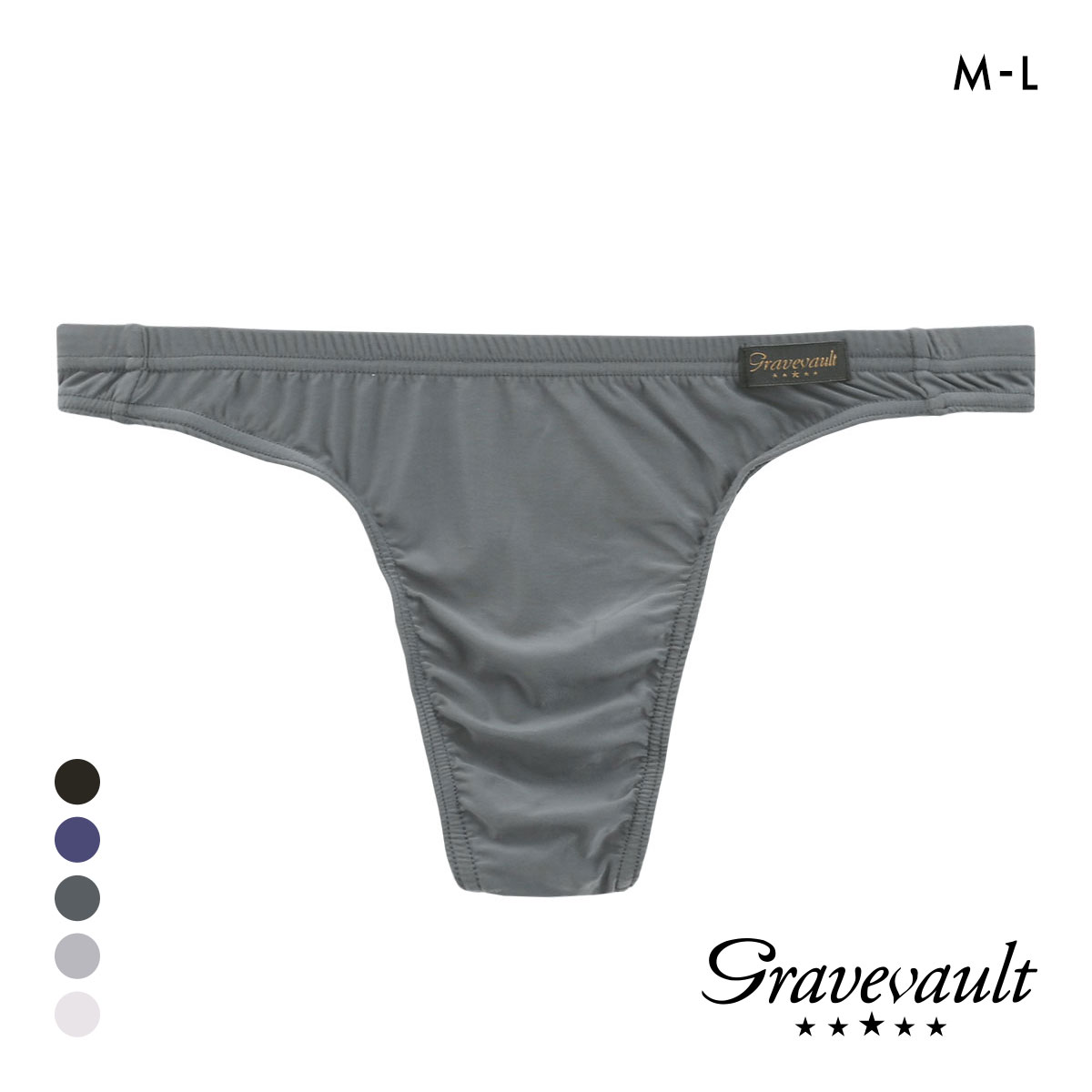 グレイブボールト Gravevault PLAIN ビキニ Tバック 前閉じ ML 3051006(DGY-濃グレー-M)