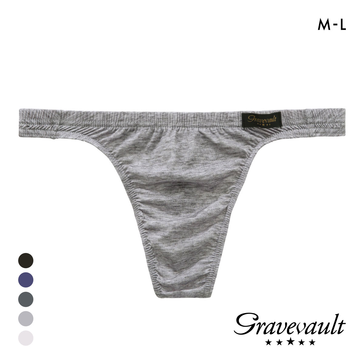 グレイブボールト Gravevault PLAIN ビキニ Tバック 前閉じ ML 3051006(HGY-杢グレー-M)