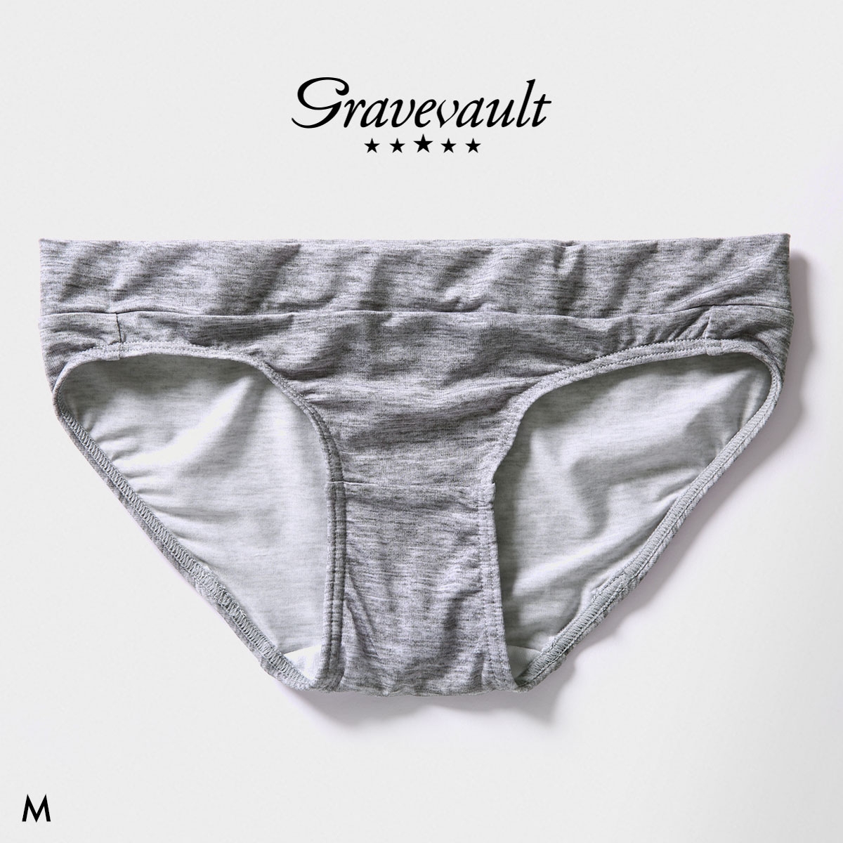 グレイブボールト PLAIN Bikini ビキニショーツ レディース スタンダード ペア Gravevault(HGY-杢グレー-M)