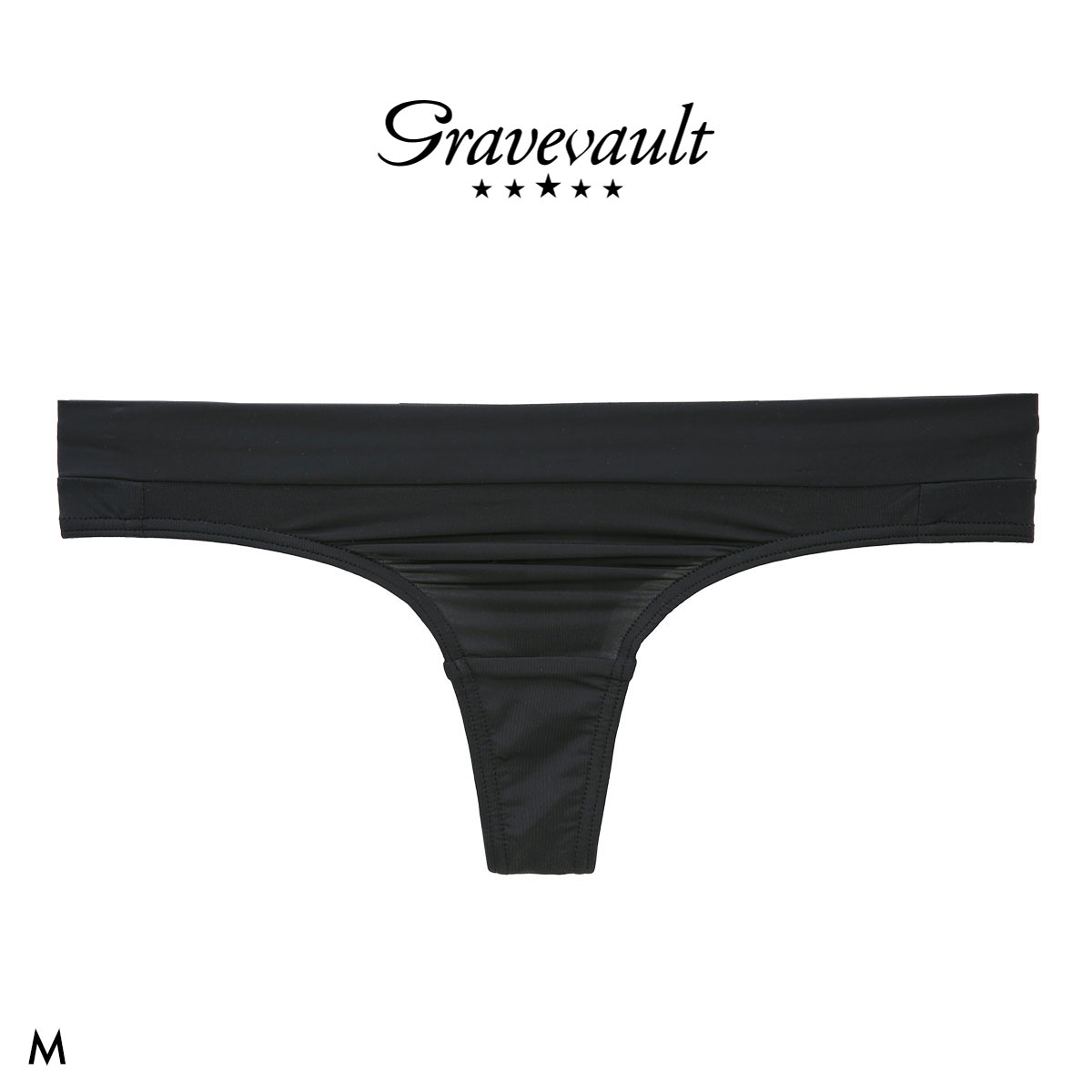 グレイブボールト PLAIN Thong Tバックショーツ レディース ソング タンガ ペア Gravevault(BK-ブラック-M)