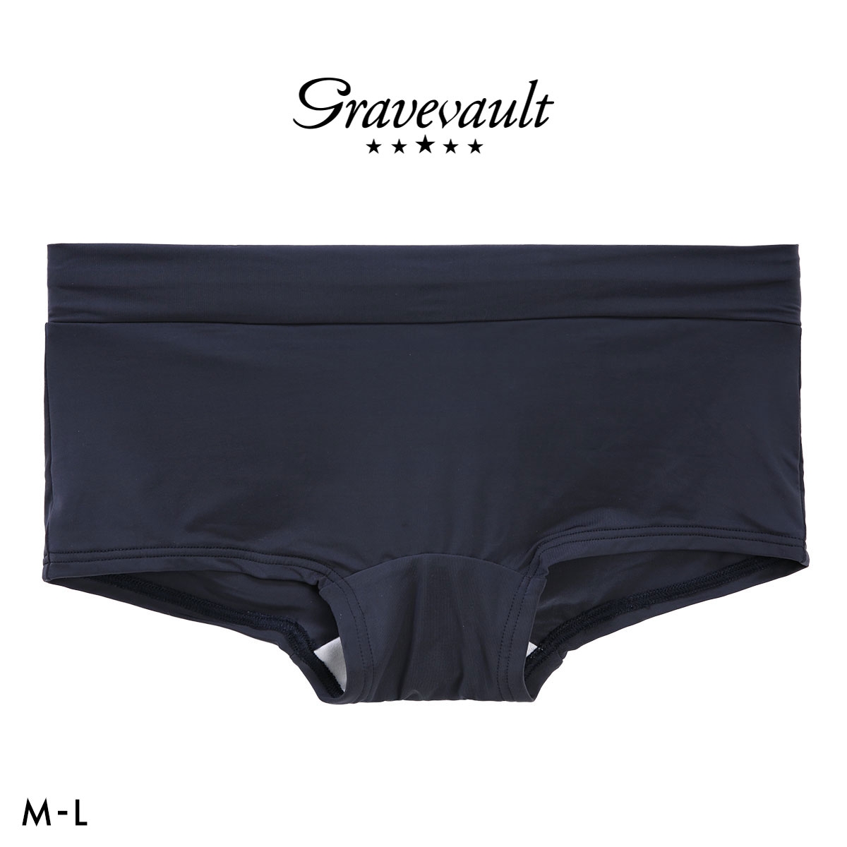 グレイブボールト PLAIN Shorty ボクサーショーツ レディース ショーツ ボーイレングス ローライズ ペア Gravevault(NV-ネイビー-M)