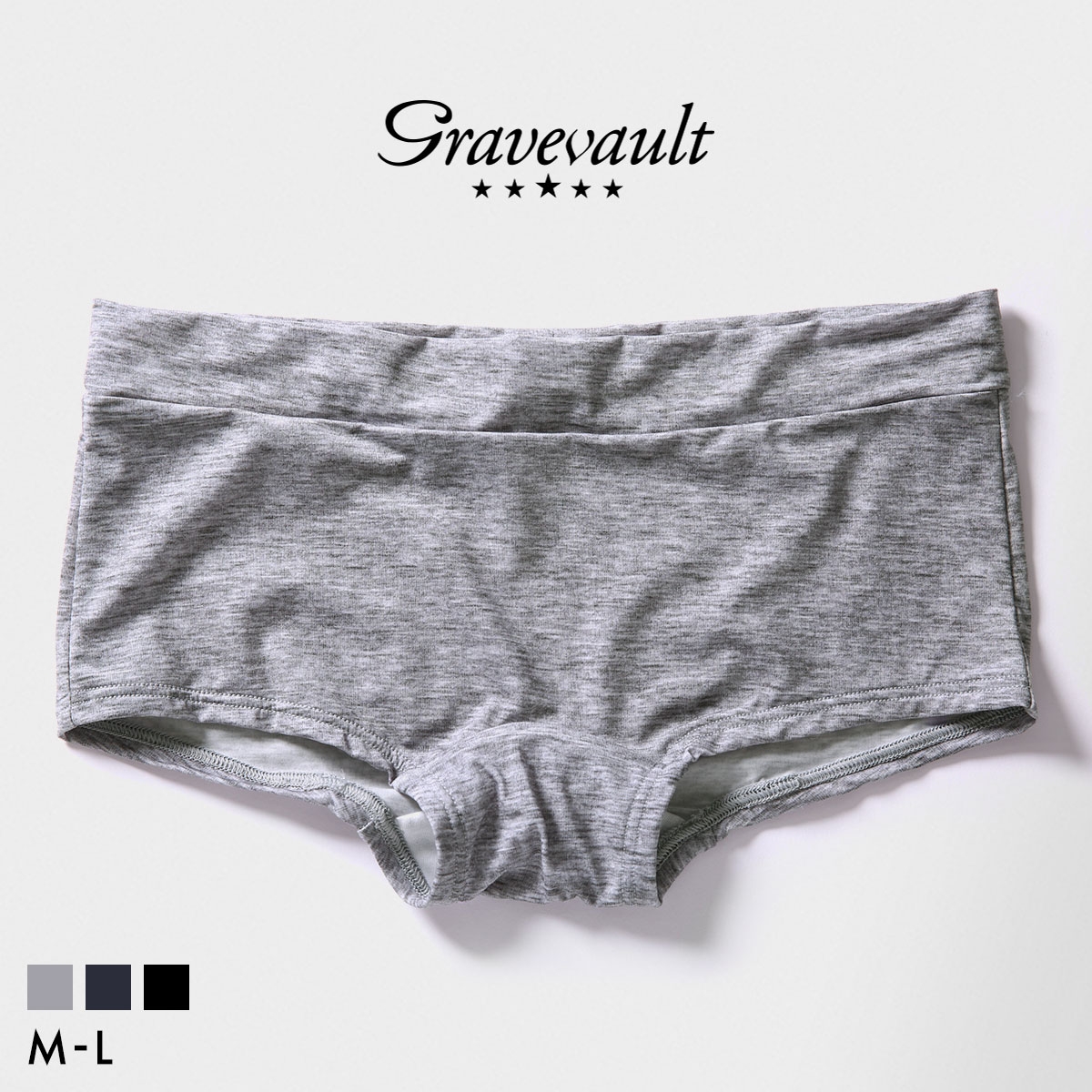 グレイブボールト PLAIN Shorty ボクサーショーツ レディース ショーツ ボーイレングス ローライズ ペア Gravevault