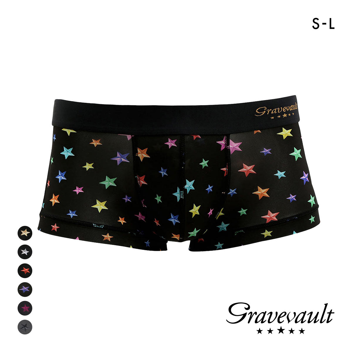 グレイブボールト Gravevault　STAR STUDS ローライズボクサーパンツ SML 3051211(MLT-マルチ-S)