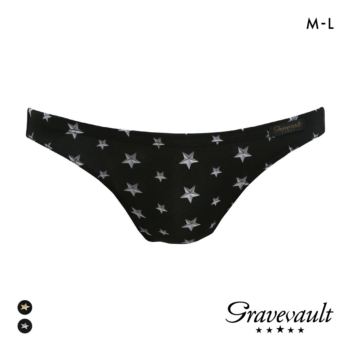 グレイブボールト Gravevault STAR STUDS ビキニ ブリーフ ML 3051215(SL-シルバー-M)