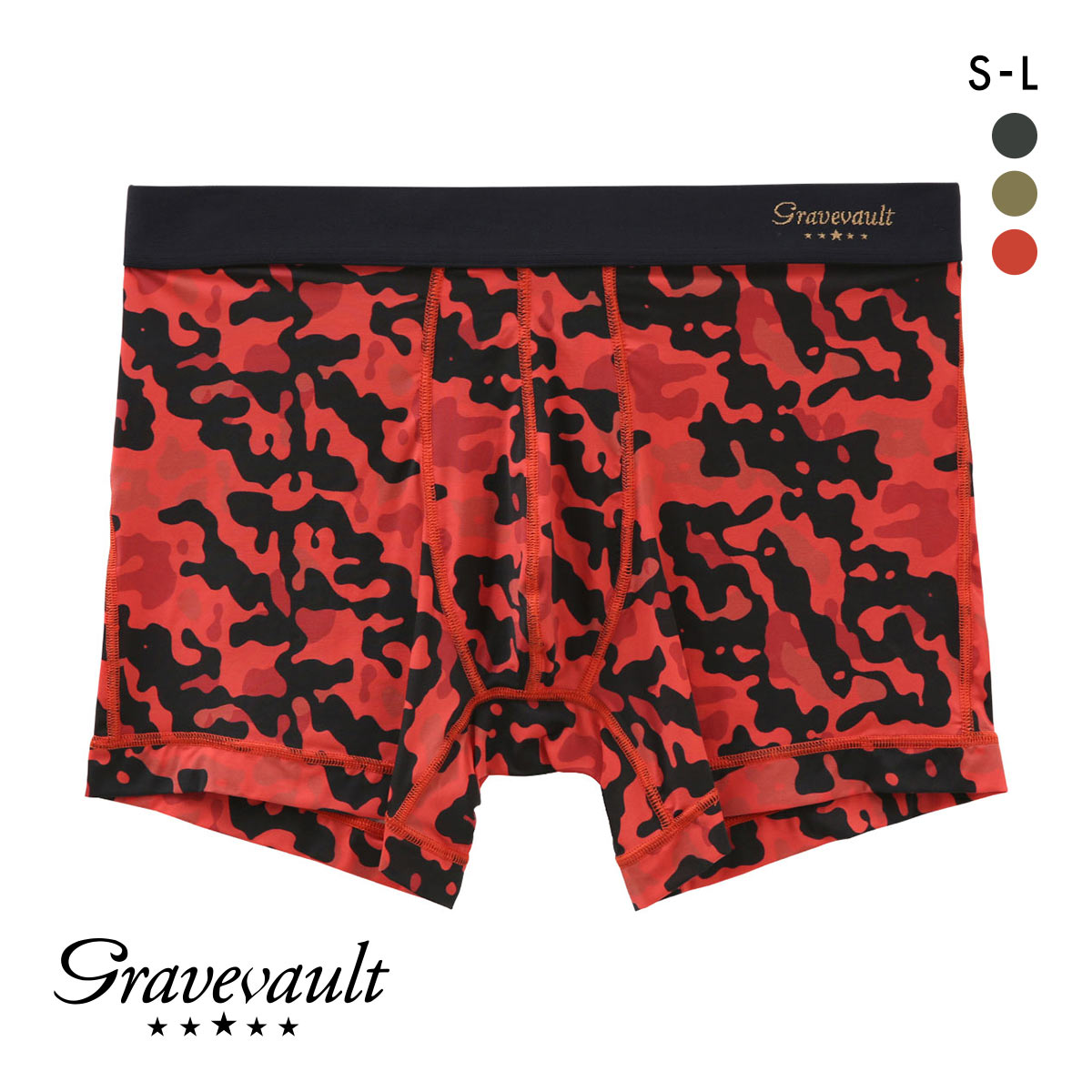 グレイブボールト Gravevault RIDOLE ショートボクサーパンツ SML 3051292(RE-レッド-S)