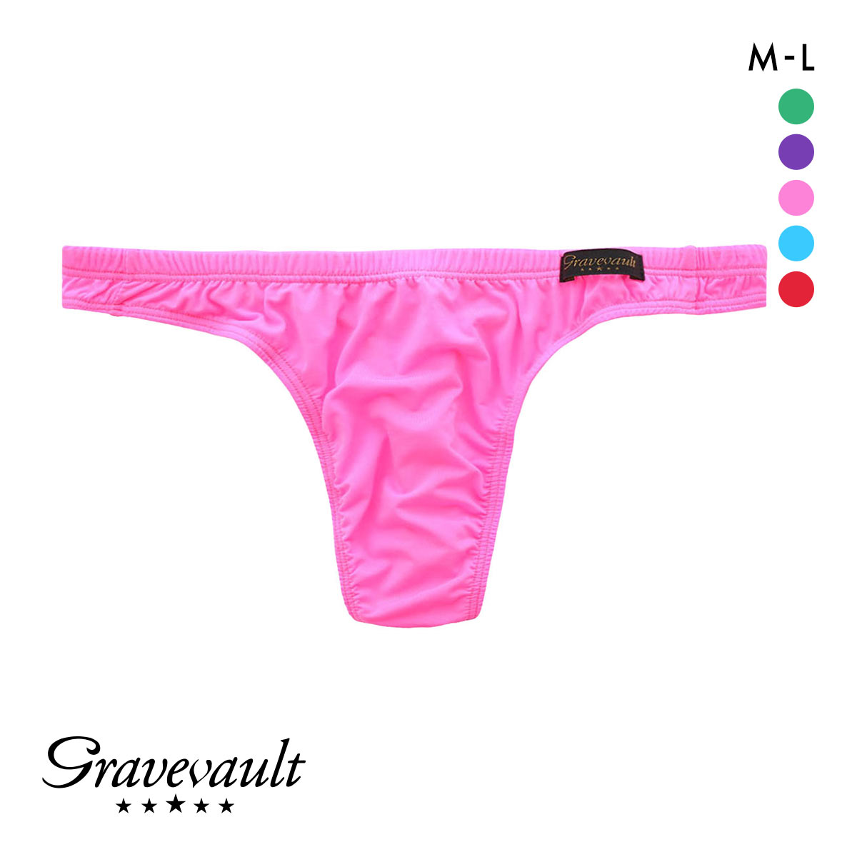 グレイブボールト Gravevault PLAIN Primary colors ビキニ Tバック ML 3051416(PI-ピンク-M)