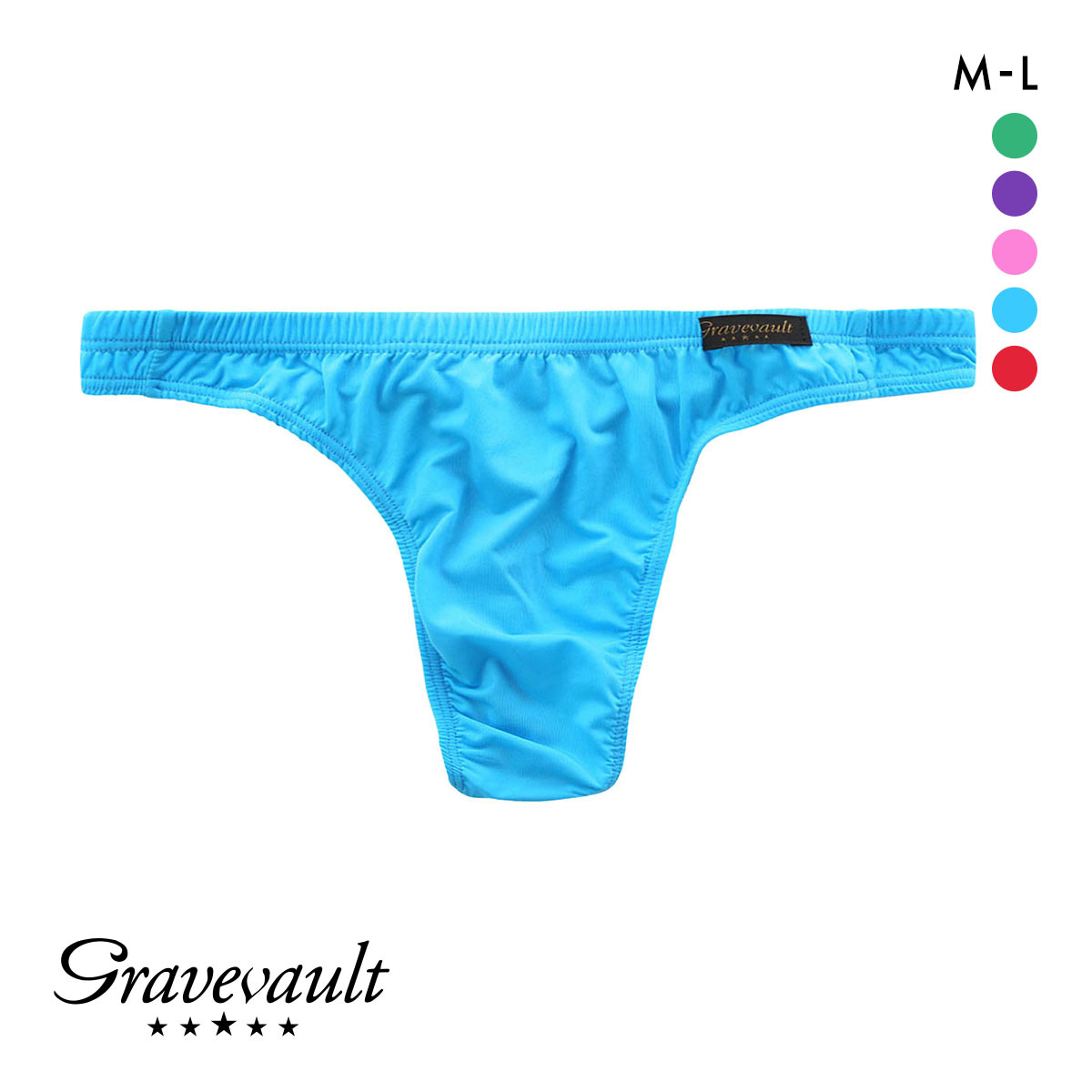 グレイブボールト Gravevault PLAIN Primary colors ビキニ Tバック ML 3051416(TU-ターコイズ-M)