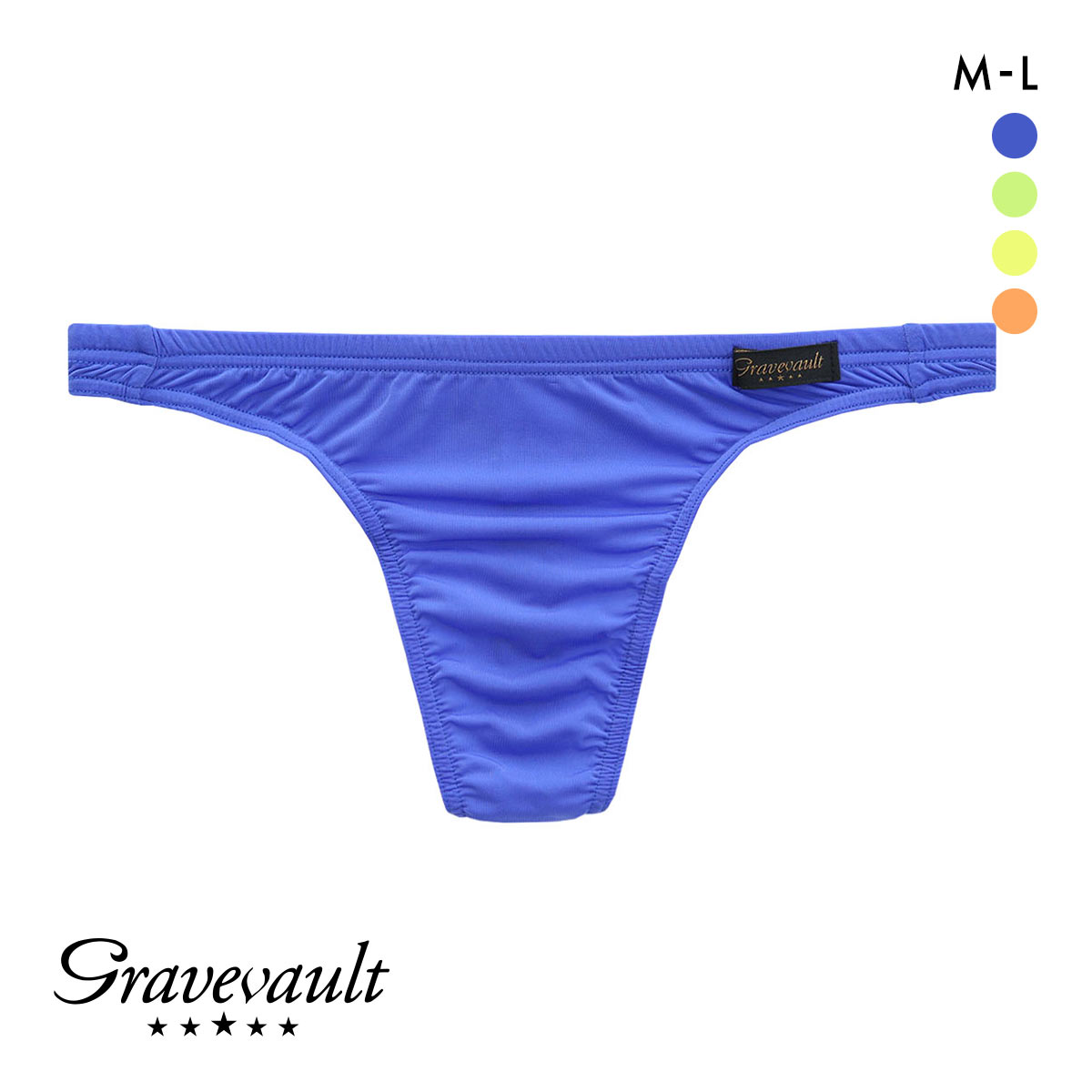 グレイブボールトGravevault PLAIN NEON colors ビキニ Tバック ML 3051466(BU-ブルー-M)