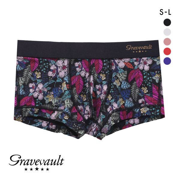 グレイブボールトGravevault WILD FLOWERS ボクサーパンツ ローライズ メンズ 前とじ S M L 3051781