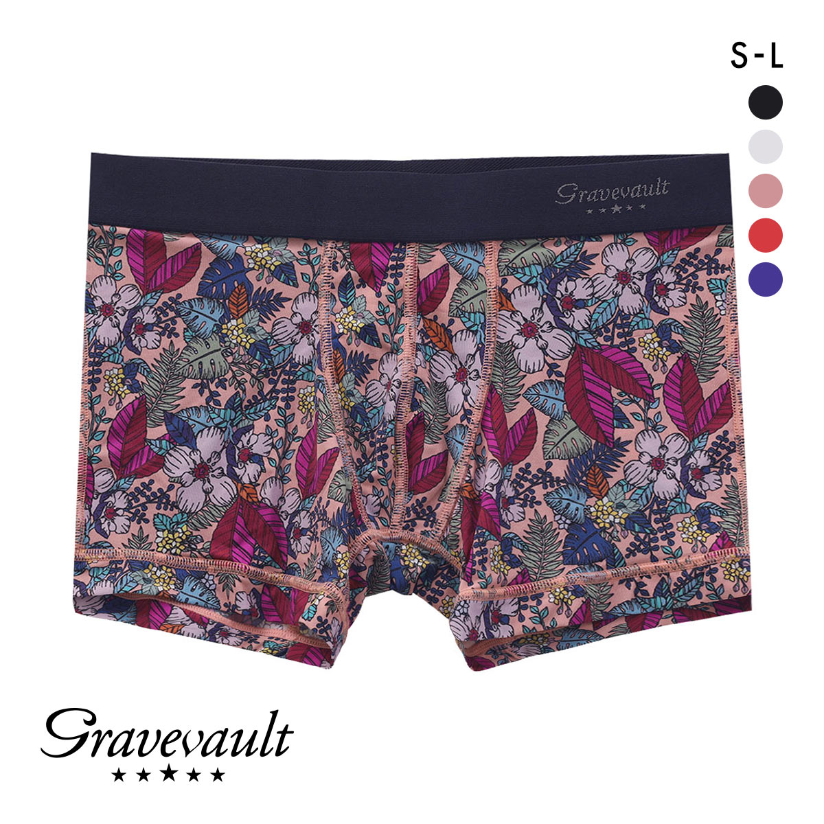 グレイブボールトGravevault WILD FLOWERS ボクサーパンツ