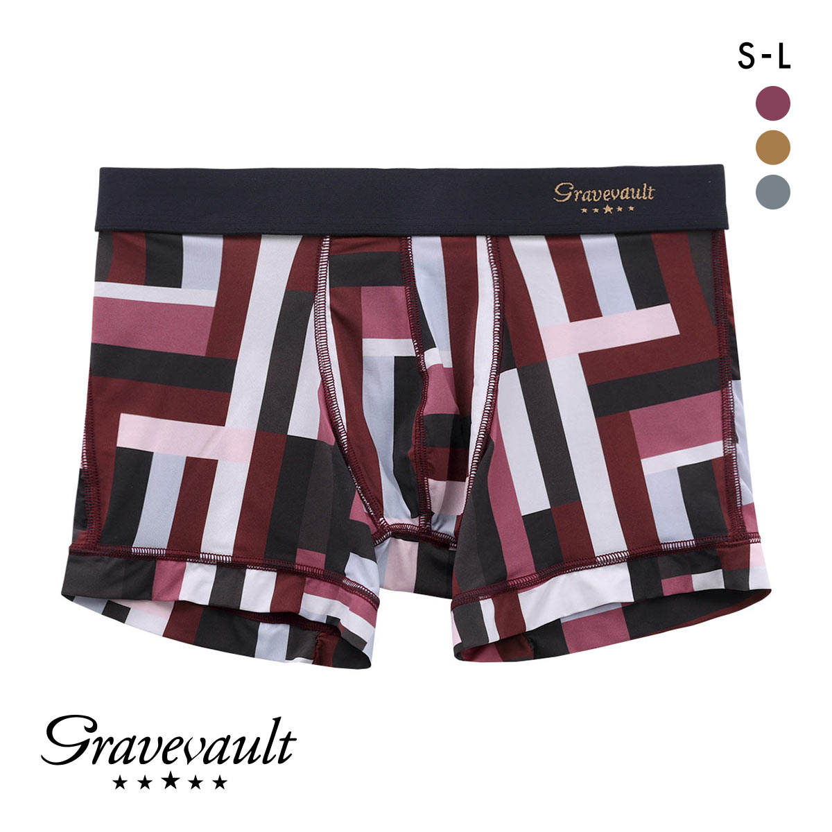 グレイブボールト Gravevault Modern Camo ショートボクサーパンツ SML(WI-ワイン-S)