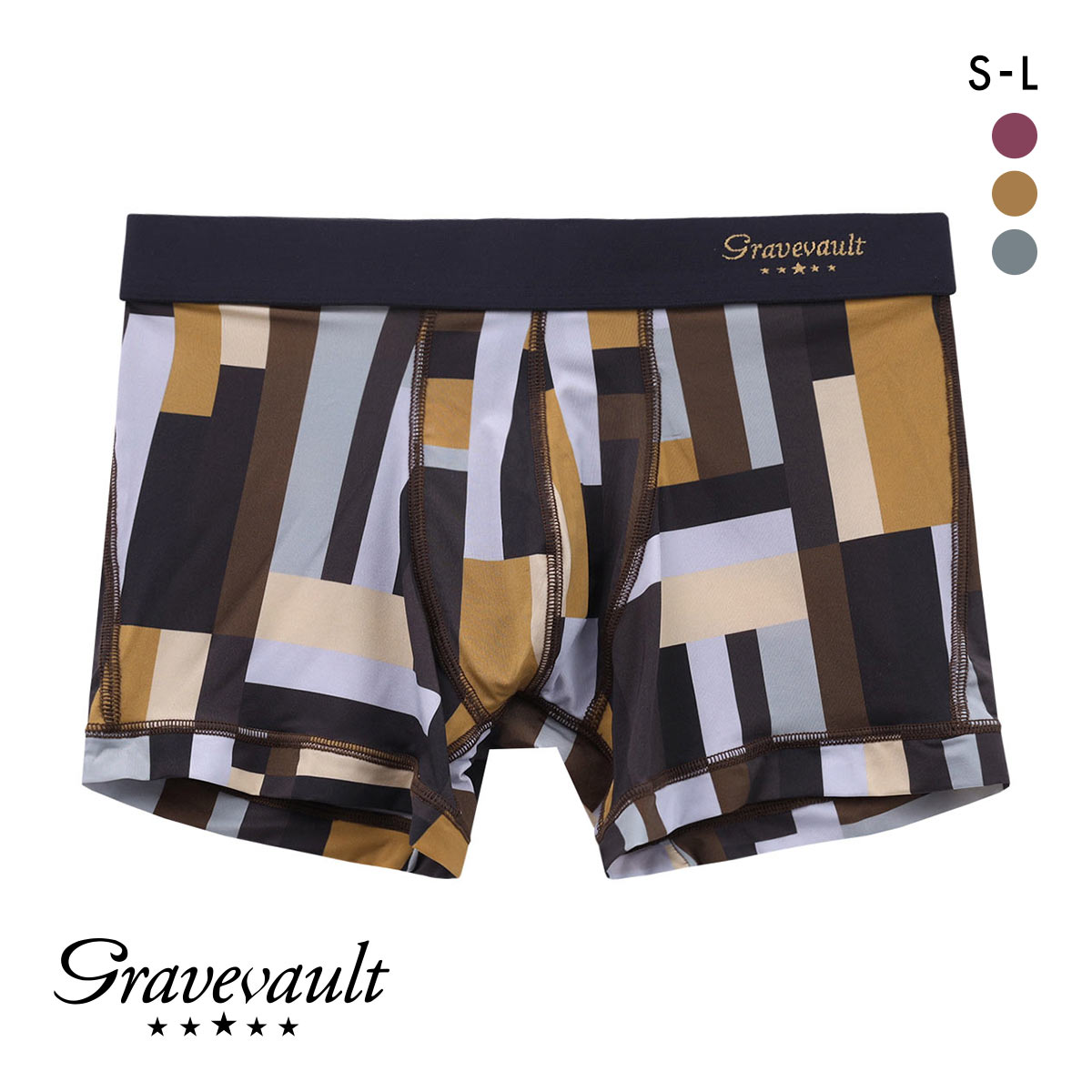 グレイブボールト Gravevault Modern Camo ショートボクサーパンツ SML(MO-モカ-S)