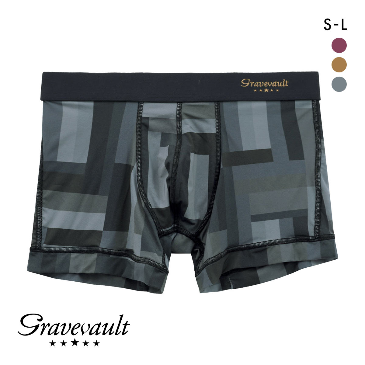 グレイブボールト Gravevault Modern Camo ショートボクサーパンツ SML(GY-グレー-S)