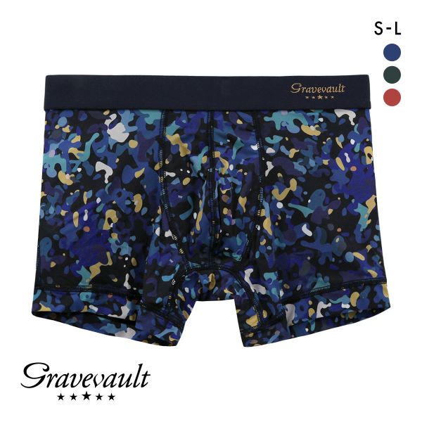 グレイブボールト Gravevault dry leaves camouflage ショートボクサーパンツ SML 迷彩 カモフラ ミリタリー