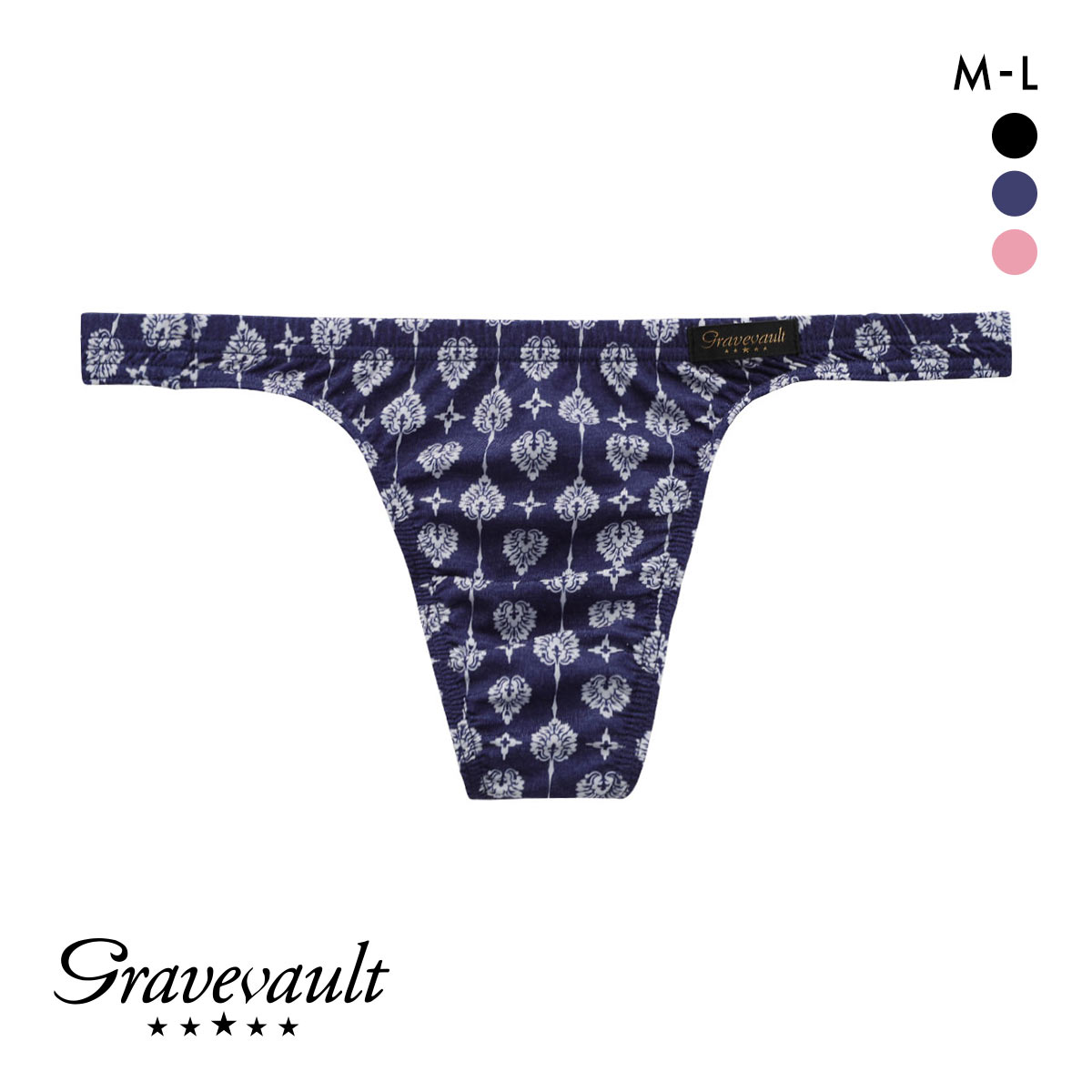 グレイブボールト Gravevault Botanical Plants Tバック ビキニ ブリーフ ML(ID-インディゴ-M)