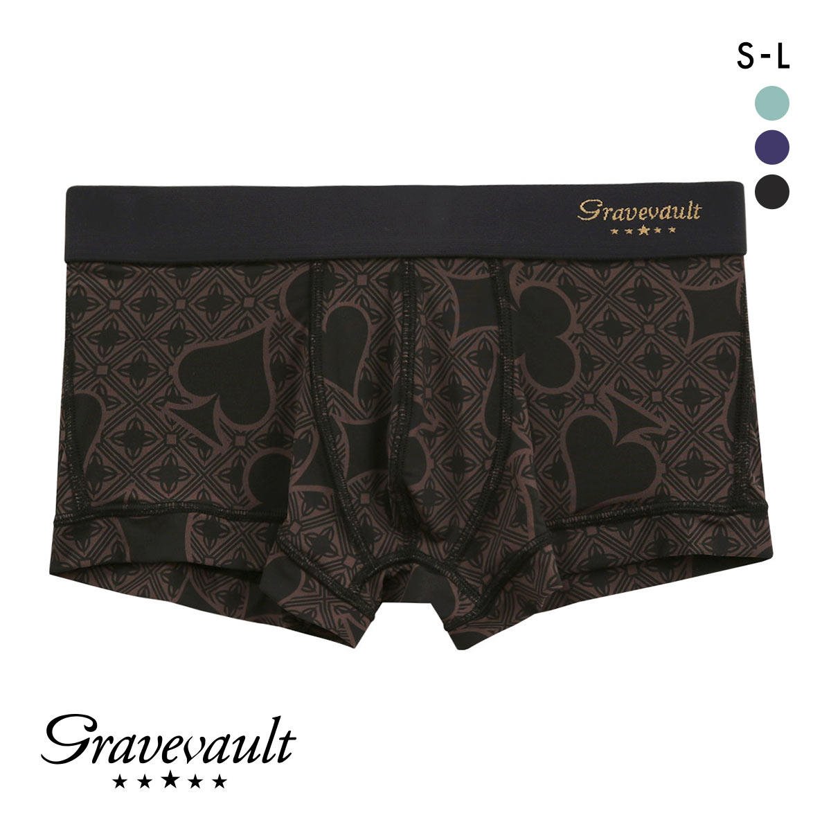 グレイブボールト Gravevault Final Trump Card ローライズボクサーパンツ SML(BK-ブラック-S)