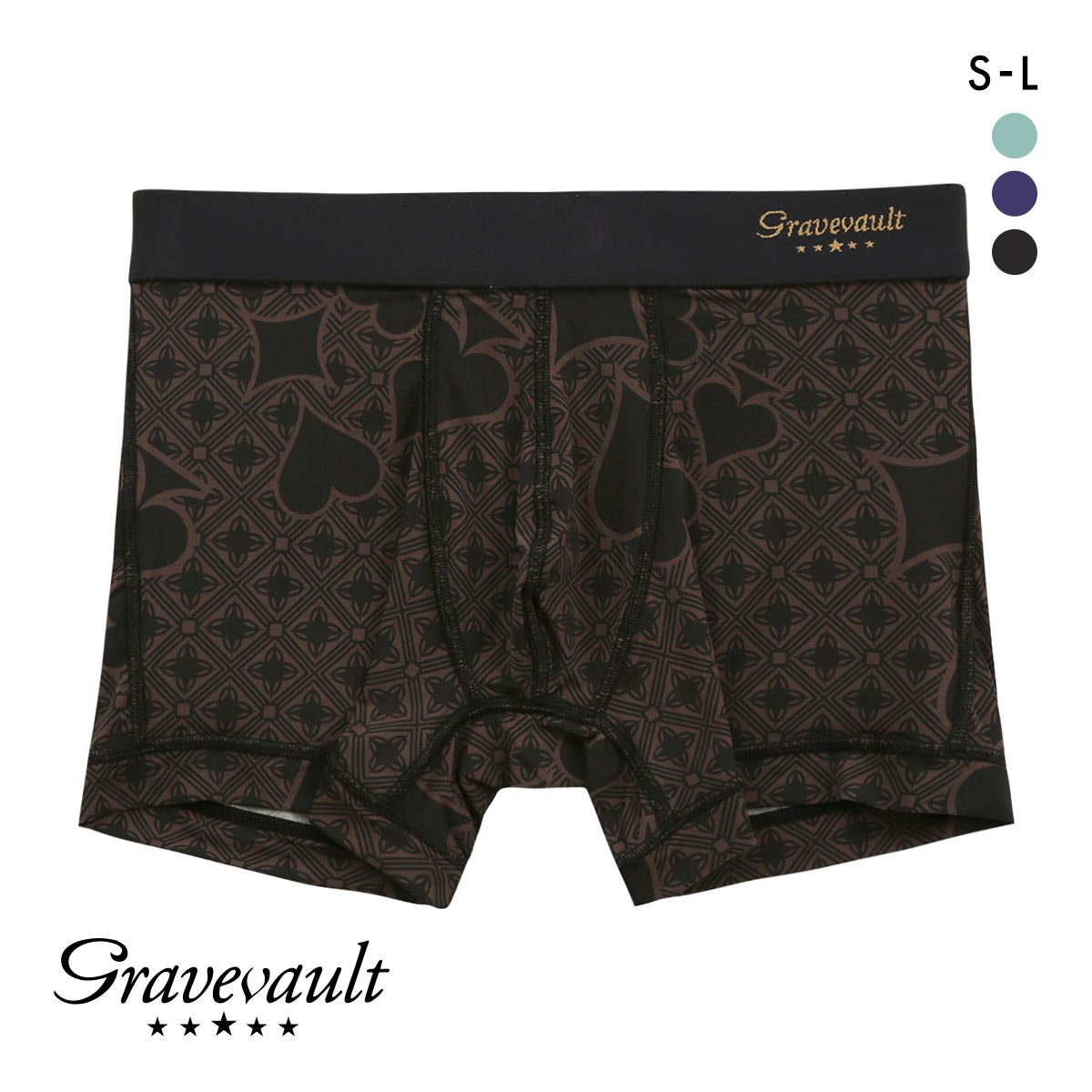 グレイブボールト Gravevault Final Trump Card ショートボクサーパンツ SML(BK-ブラック-S)