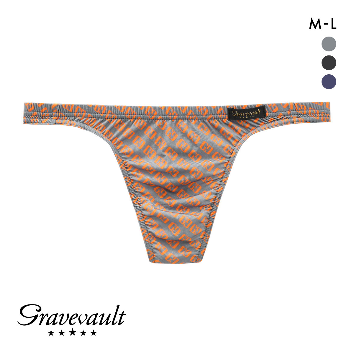 グレイブボールト Gravevault Logotype Tバック ビキニ ブリーフ ML(GY-グレー-M)