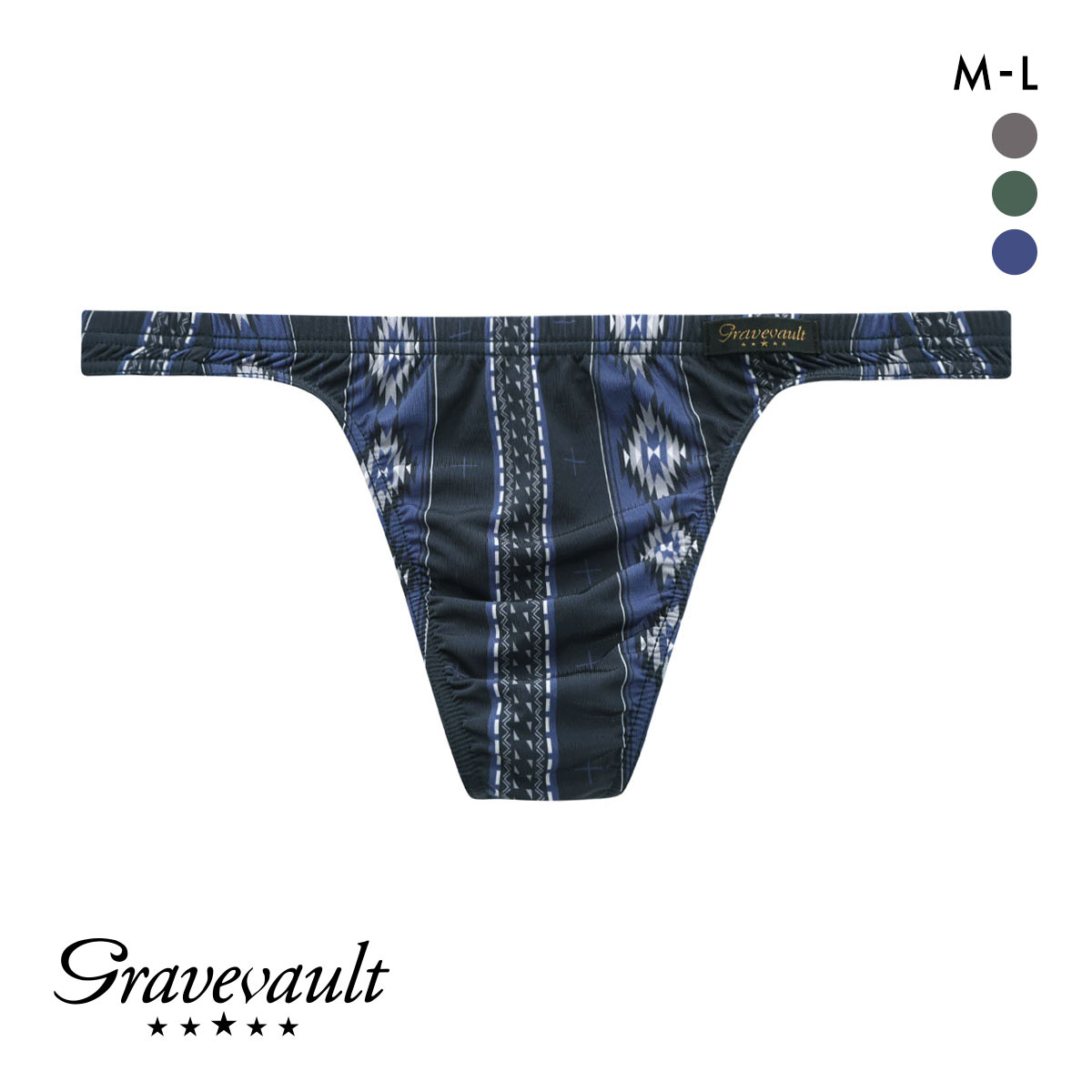 グレイブボールト Gravevault native Tバック ビキニ ブリーフ ML(BU-ブルー-M)