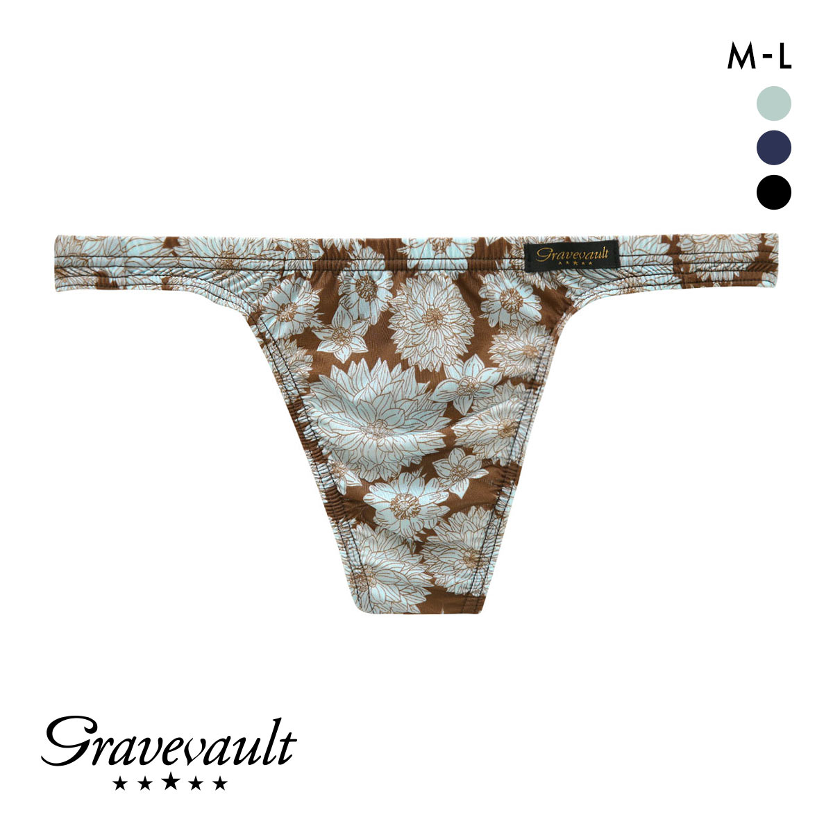 グレイブボールト Gravevault bloom Tバック ビキニ ML タンガ ソング メンズ(MI-ミント-M)