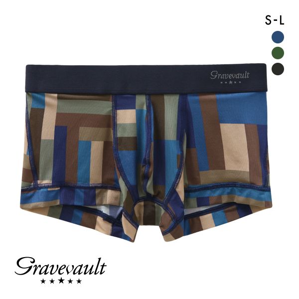 グレイブボールト Gravevault Modern Camou ローライズボクサーパンツ メンズ 前閉じ SML