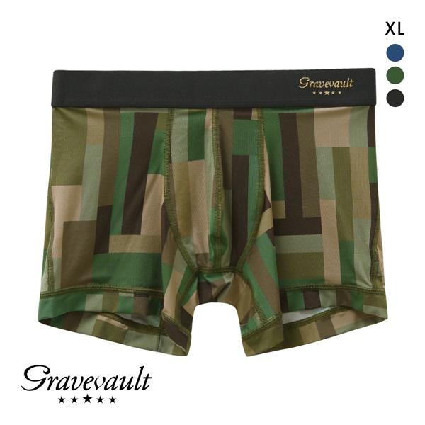 グレイブボールト Gravevault Modern Camou ショートボクサーパンツ メンズ 前閉じ XL