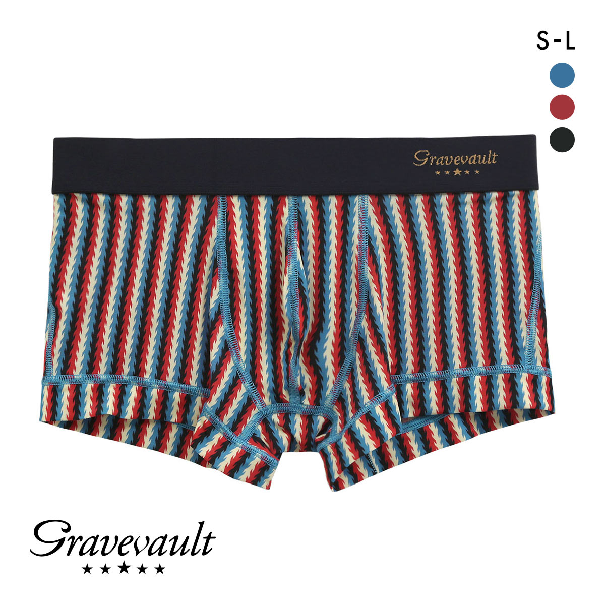 グレイブボールト Gravevault FOREST ローライズボクサーパンツ SML メンズ 前閉じ 日本製(GR-グリーン-S)