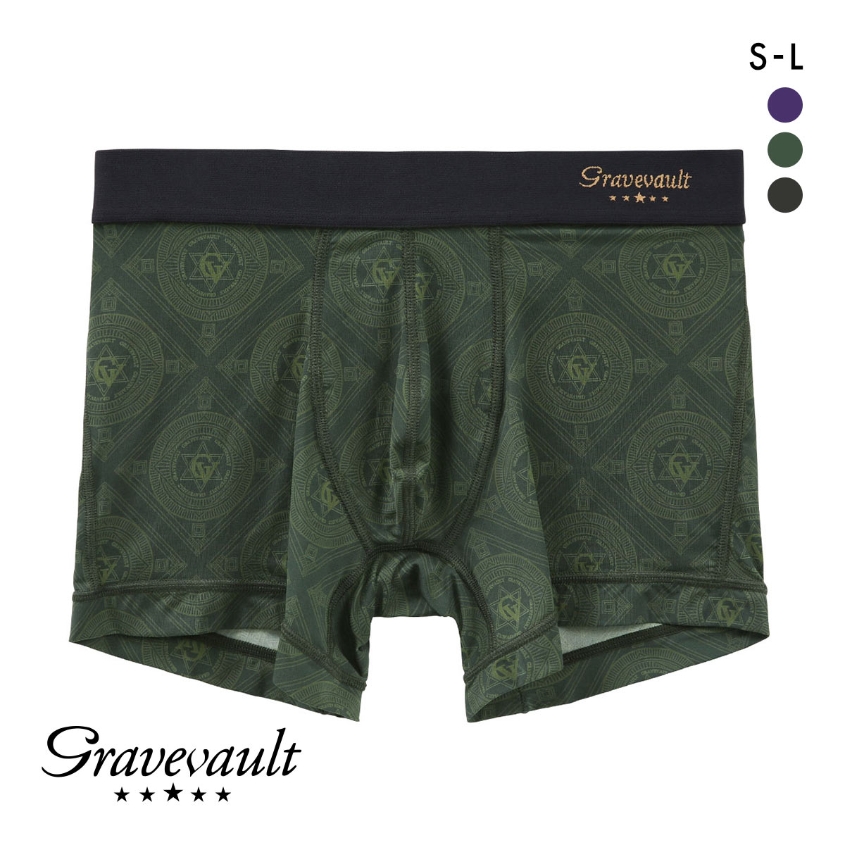 gravevault ショートボクサー ブラック Lサイズ グレイブボールト Gravevault Buffalo Check ショートボクサー