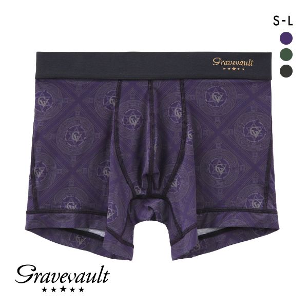 グレイブボールト Gravevault LANDMARK ショート ボクサーパンツ SML メンズ 前閉じ 日本製