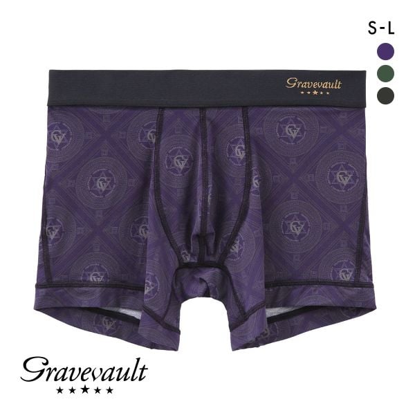 グレイブボールト Gravevault LANDMARK ショート ボクサーパンツ SML メンズ 前閉じ 日本製