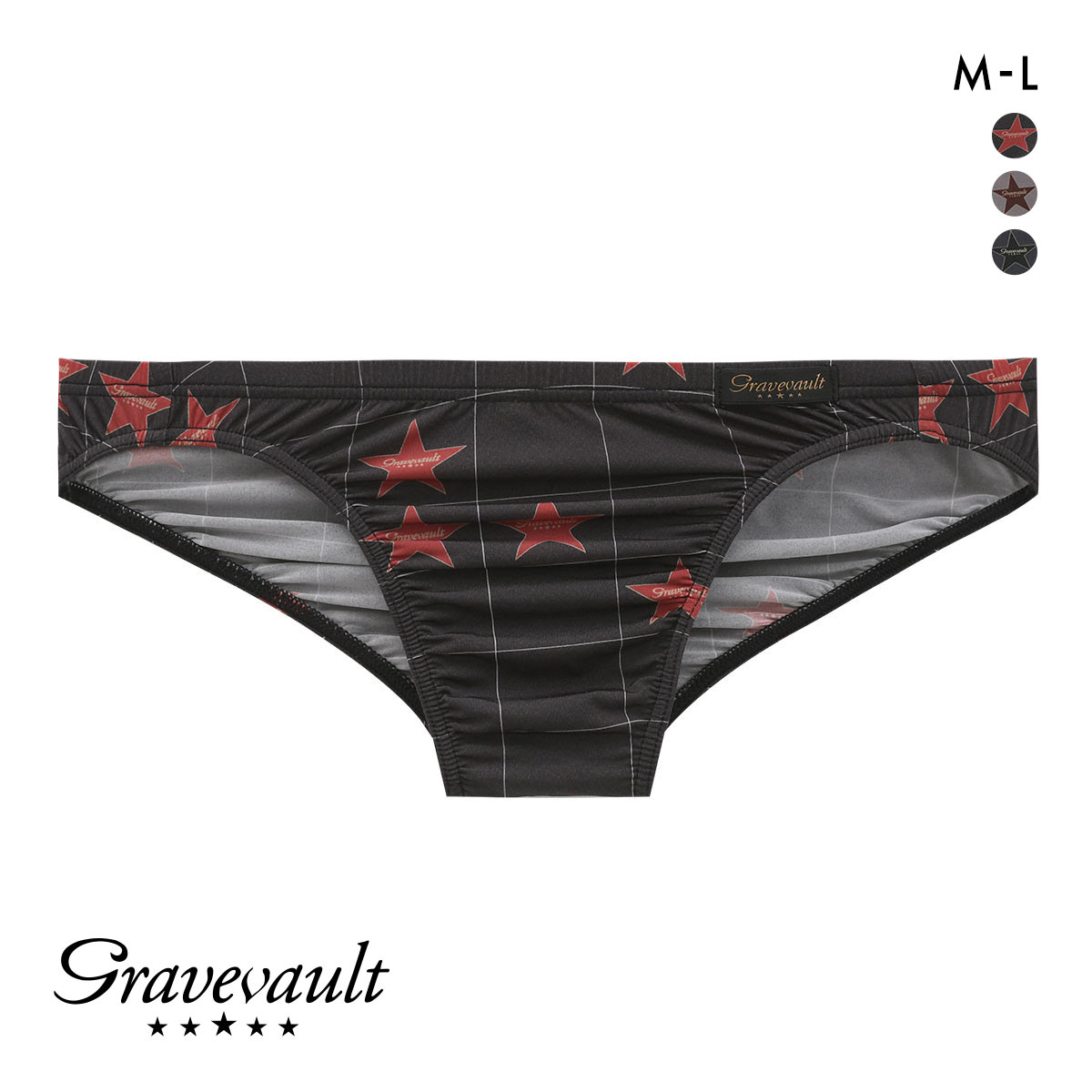 グレイブボールト TIMELESS ビキニ ブリーフ フルバック ML メンズ 前閉じ 日本製  Gravevault(RE-レッド-M)