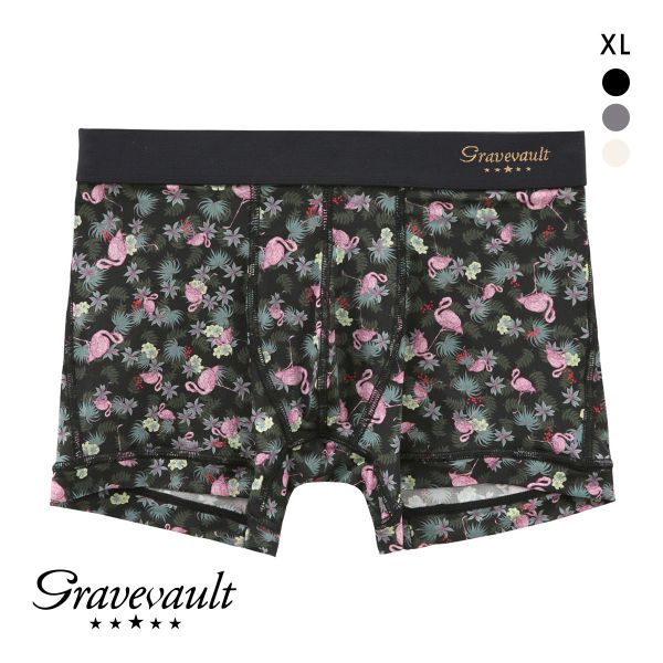 グレイブボールト Pink Flamingo ショートボクサーパンツ XL メンズ 前閉じ 日本製 Gravevault