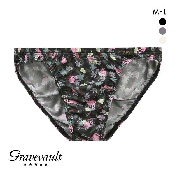グレイブボールト Pink Flamingo ビキニ ブリーフ フルバック ML メンズ 前閉じ 日本製 Gravevault