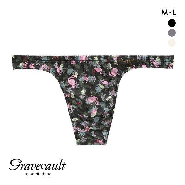 グレイブボールト Pink Flamingo Tバック ビキニ ブリーフ ML メンズ 前閉じ 日本製 Gravevault