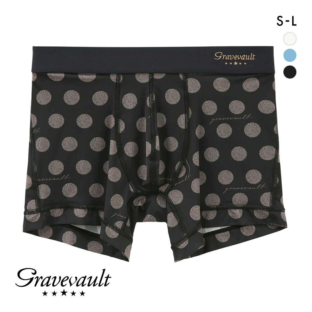 グレイブボールト Bubble gum ショート ボクサーパンツ SML メンズ 前閉じ 日本製 Gravevault 国産(BK-ブラック-S)