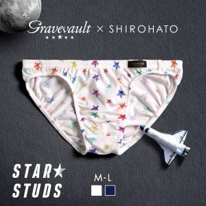 グレイブボールト Gravevault×SHIROHATO 別注 限定カラー STAR STUDS フルバック ビキニ  M L ブリーフ メンズ