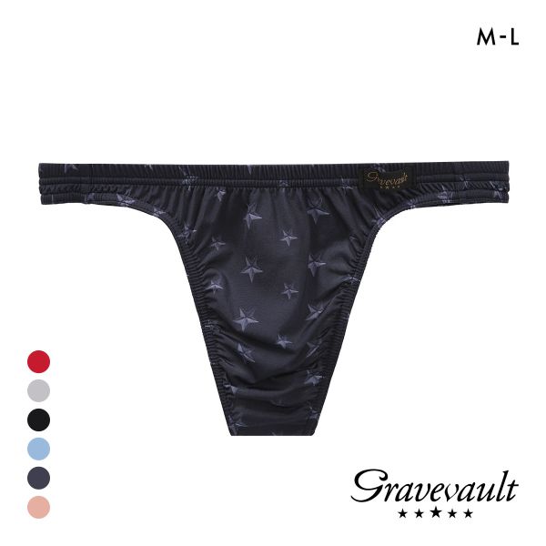 グレイブボールト STAR STUDS Tバック ビキニ ブリーフ ML メンズ 前閉じ 日本製 Gravevault 国産