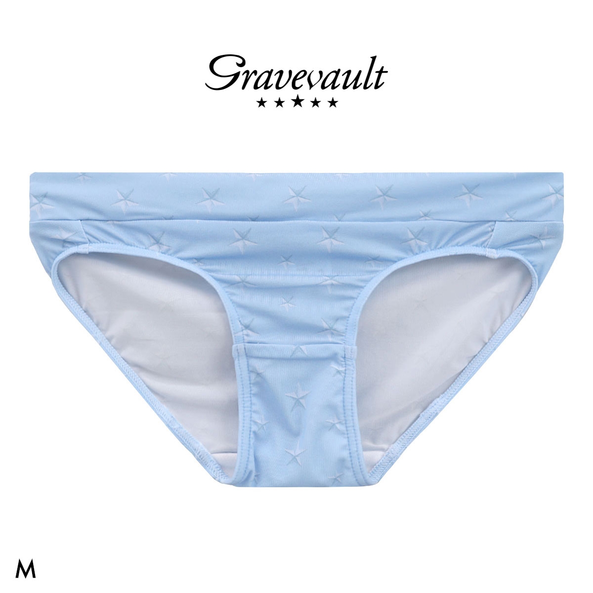 グレイブボールト STAR STUDS Bikini ビキニショーツ レディース スタンダード ペア 単品 Gravevault 日本製(BU-ブルー-M)