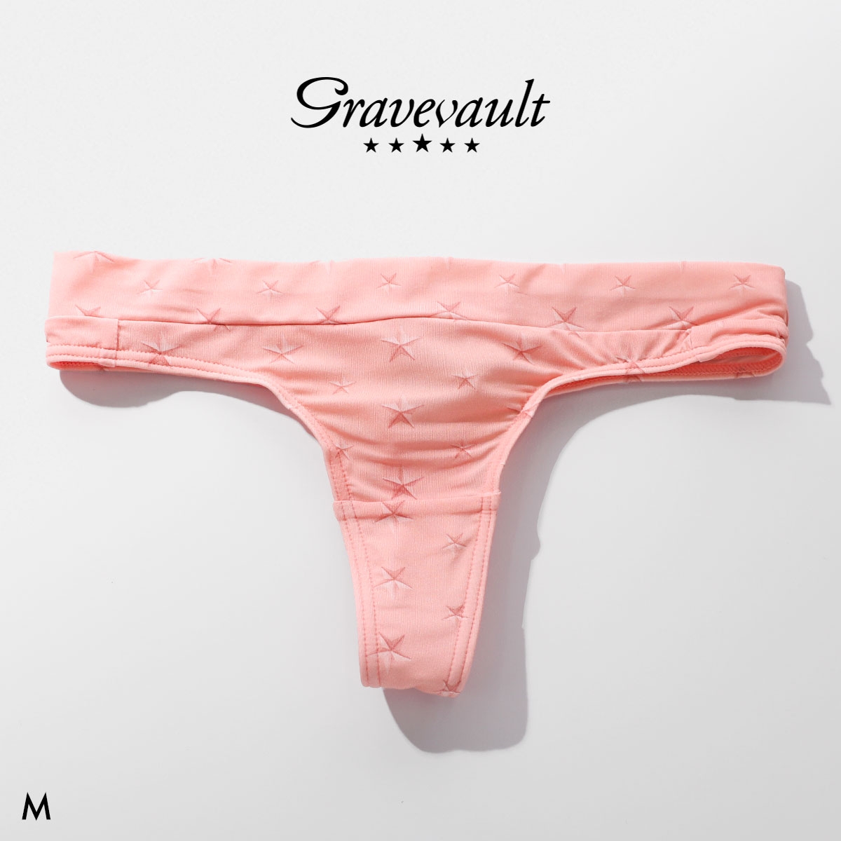 グレイブボールト STAR STUDS Thong Tバックショーツ レディース タンガ ソング ペア 単品 Gravevault 日本製(PI-ピンク-M)