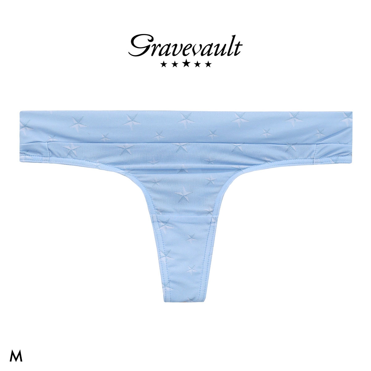 グレイブボールト STAR STUDS Thong Tバックショーツ レディース タンガ ソング ペア 単品 Gravevault 日本製(BU-ブルー-M)