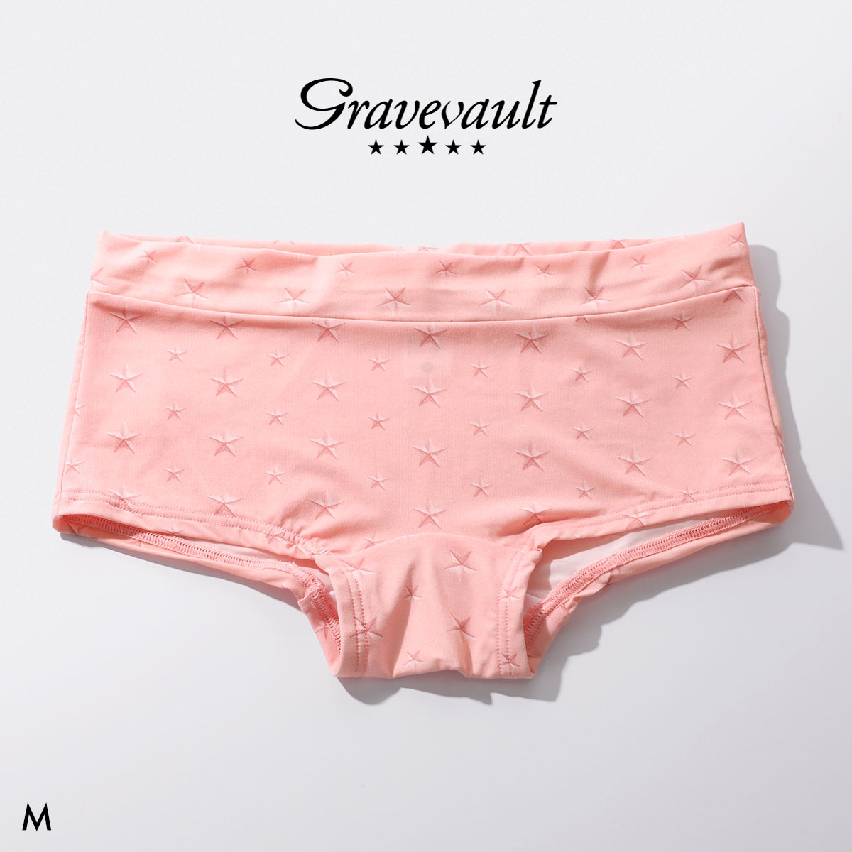 グレイブボールト STAR STUDS Shorty ボクサーショーツ レディース ショーツ ボーイレングス ローライズ ペア 単品 Gravevault(PI-ピンク-M)